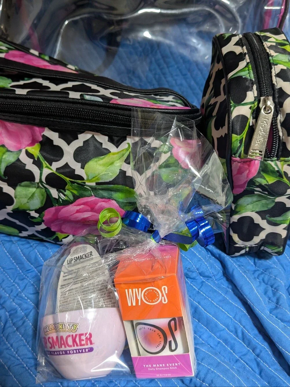 Modella Bright Pink Clear Bag Combo